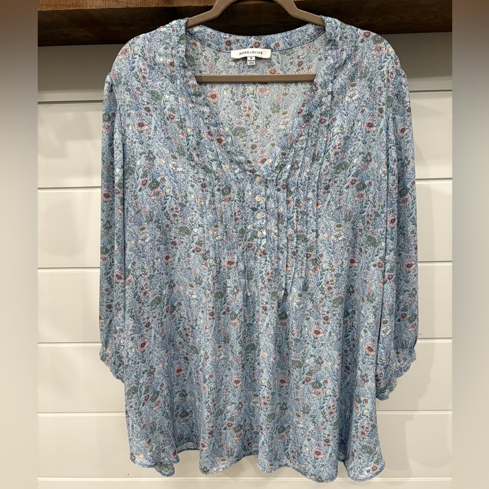 Rose & Olive Floral Blouse